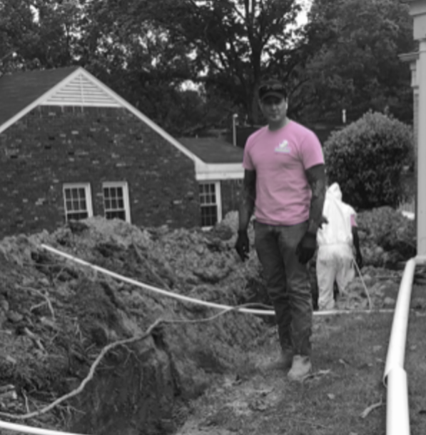 Premier plumber on a sewer line job in Memphis